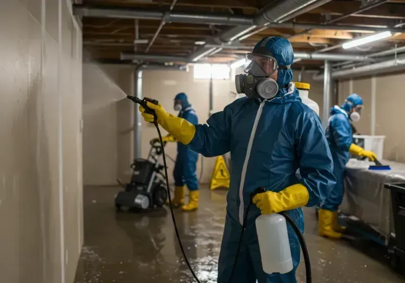 Basement Sanitization and Antimicrobial Treatment process in Farmville, VA